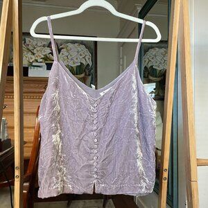 Madewell Lavender Crushed Velvet Top